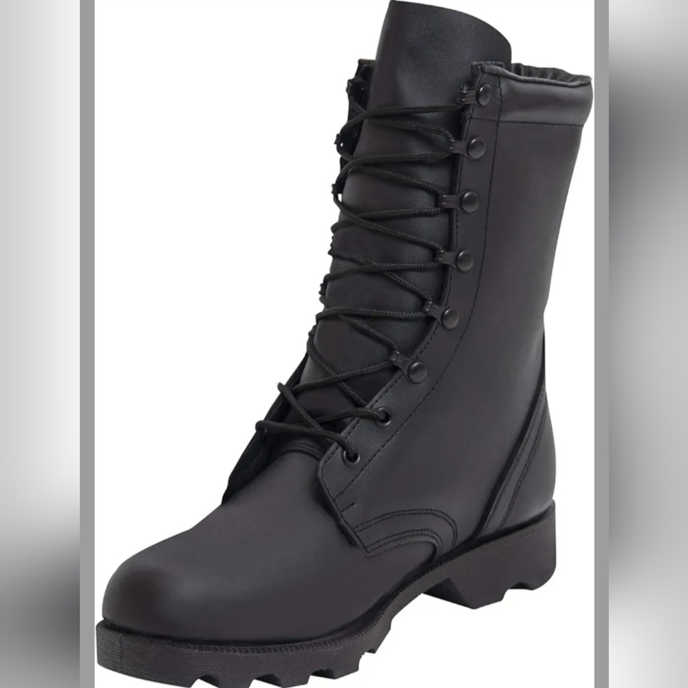 Military speed lace-up combat boots.